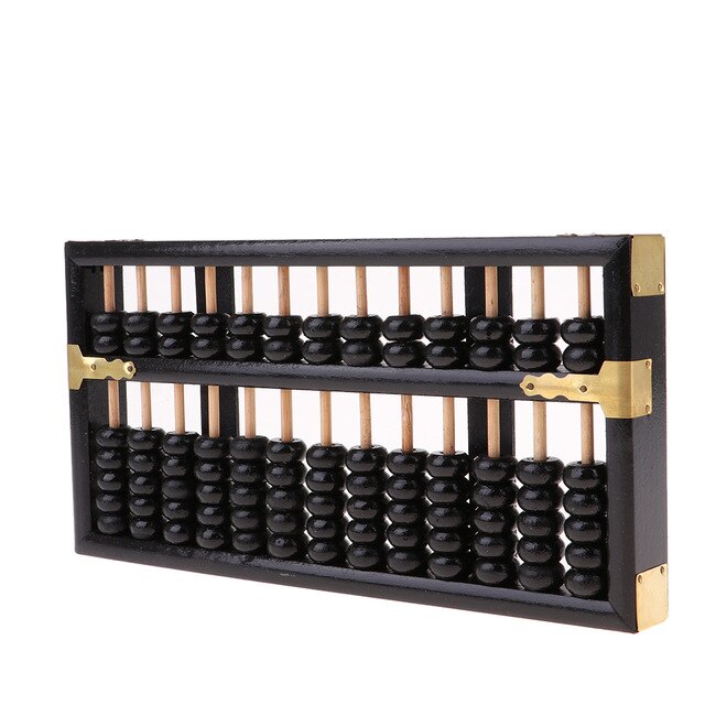 Boulier chinois en bois - 13 rangées - noir