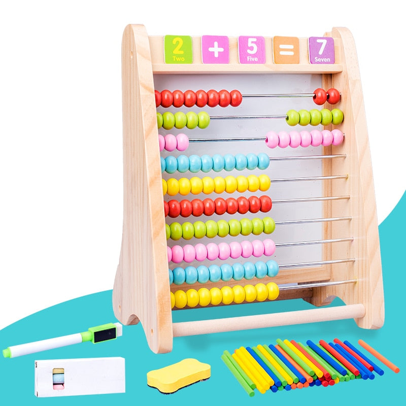 Boulier en bois avec tableau blanc