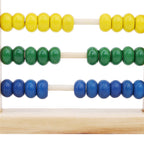 Mini boulier d'écolier en bois - 5 rangées