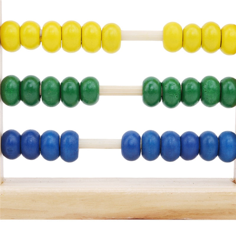 Mini boulier d'écolier en bois - 5 rangées