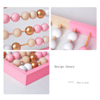 Grand boulier en bois - design scandinave - rose