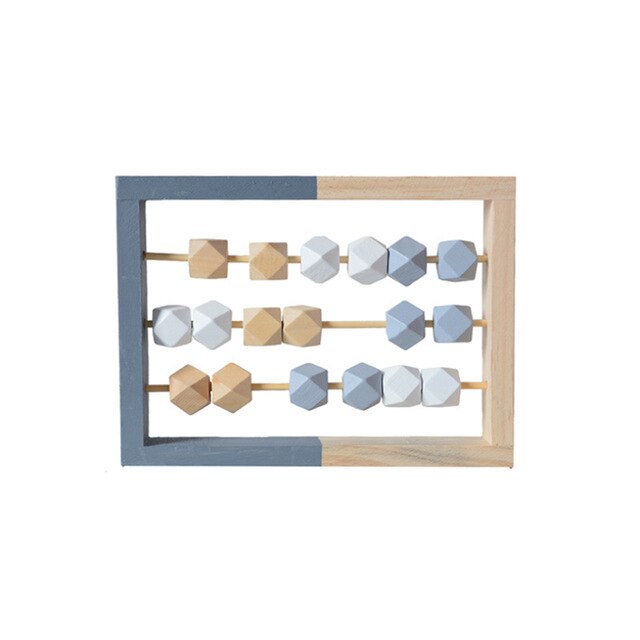 Petit boulier en bois - design scandinave - gris