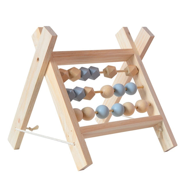 Boulier tréteau en bois petite enfance - design scandinave - bois naturel