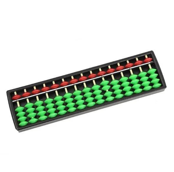 Boulier japonais (soroban) - 15 rangées -  billes vertes / rouges (type 2)