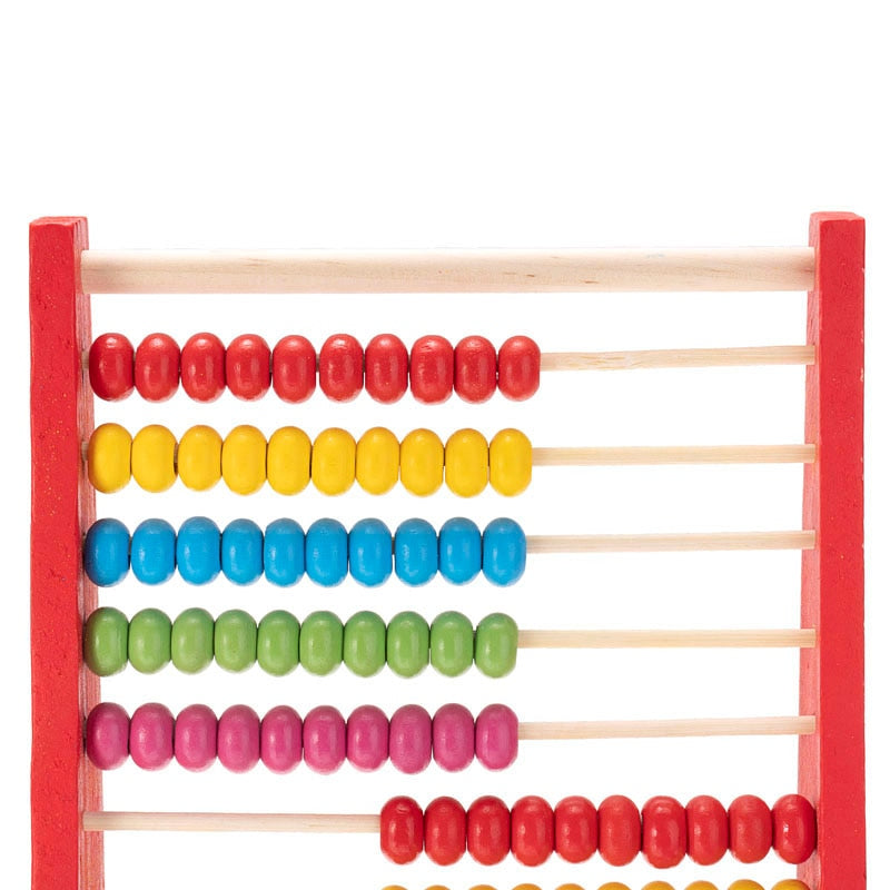 Boulier en bois (petite taille)- 10 rangées (rouge)