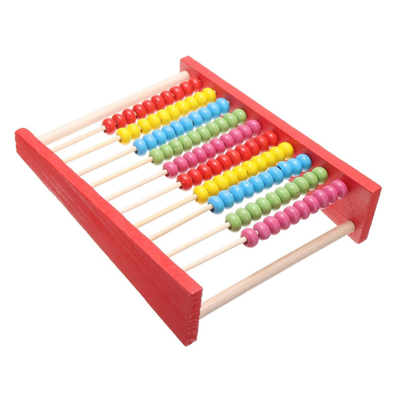 Boulier en bois (petite taille)- 10 rangées (rouge)
