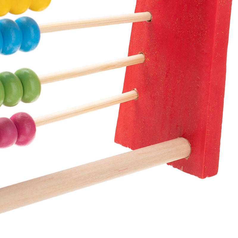 Boulier en bois (petite taille)- 10 rangées (rouge)