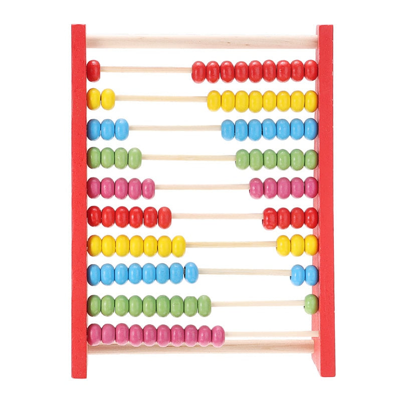 Boulier en bois (petite taille)- 10 rangées (rouge)