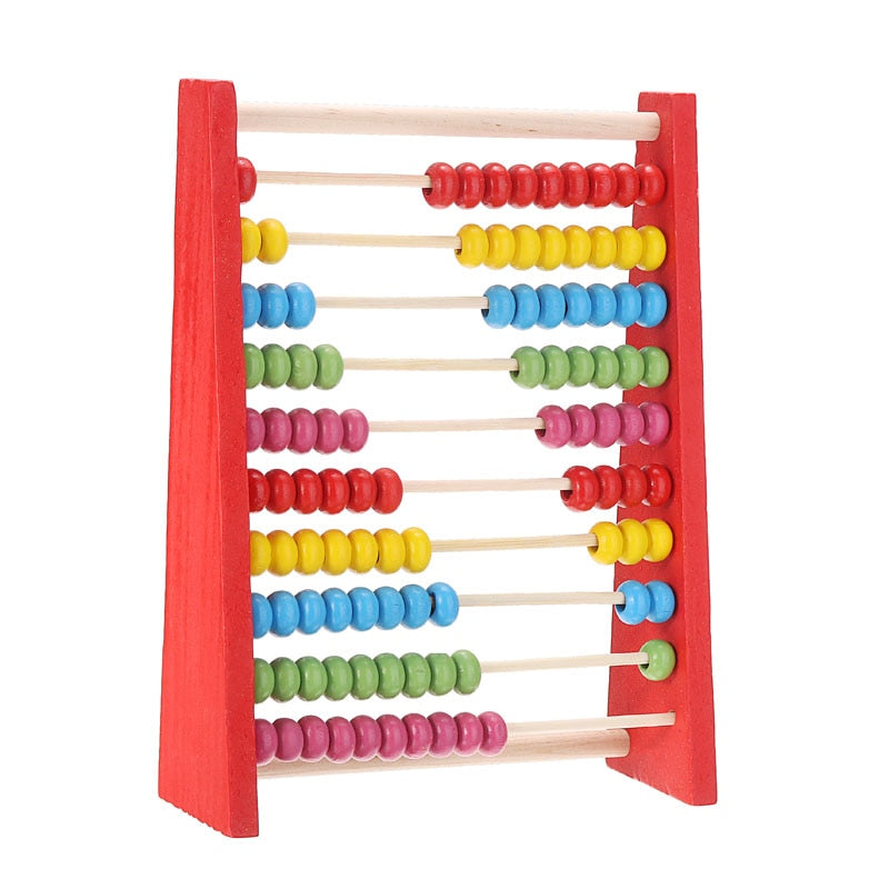 Boulier en bois (petite taille)- 10 rangées (rouge)