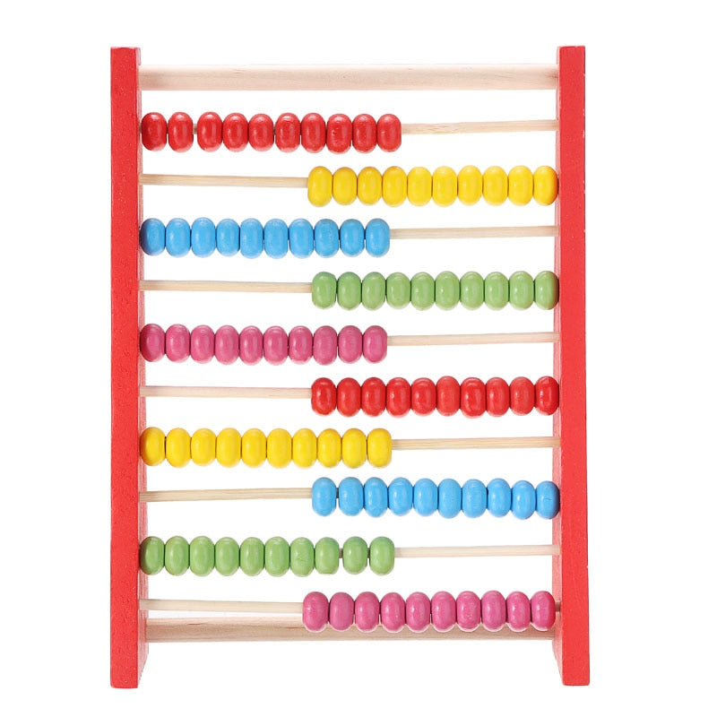 Boulier en bois (petite taille)- 10 rangées (rouge)