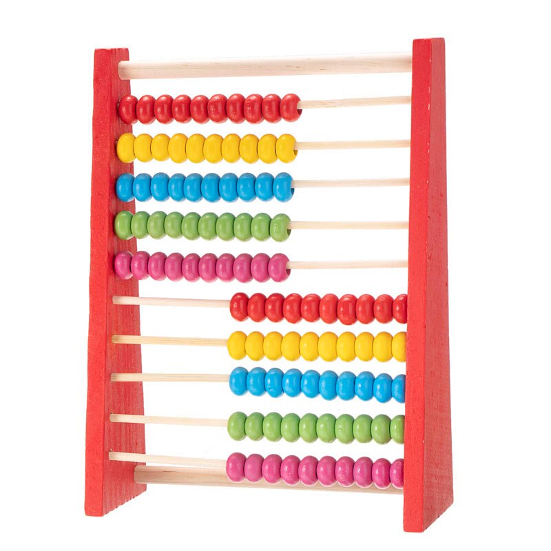 Boulier en bois (petite taille)- 10 rangées (rouge)
