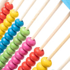 Boulier en bois (petite taille) - 10 rangées (bleu)