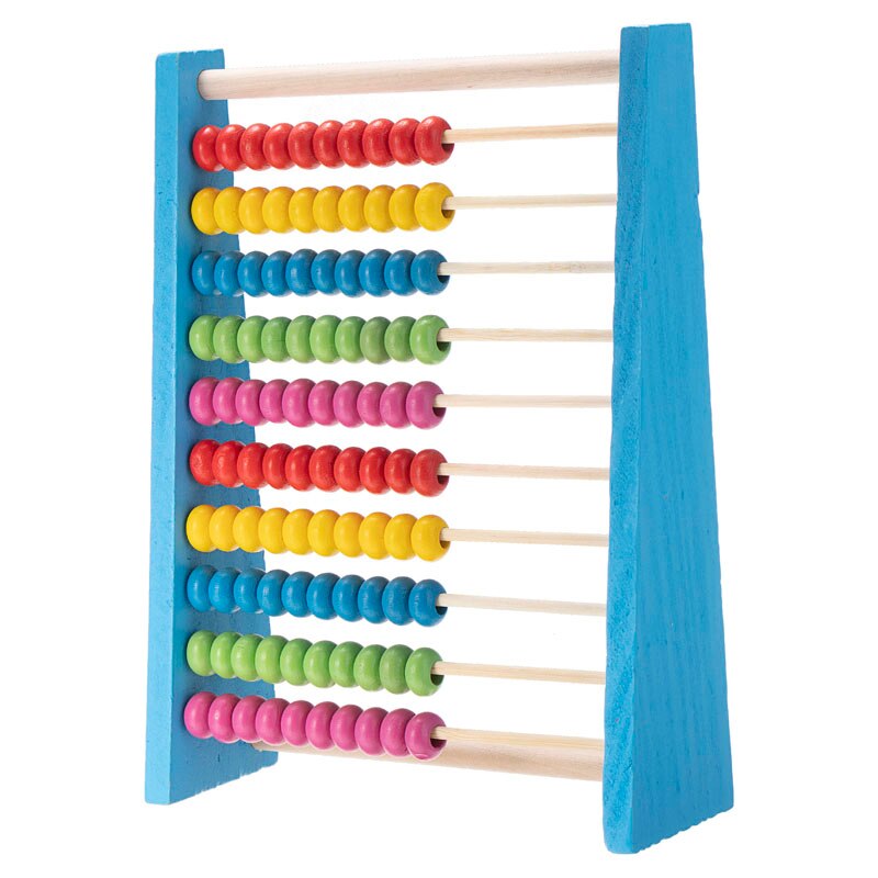Boulier en bois (petite taille) - 10 rangées (bleu)