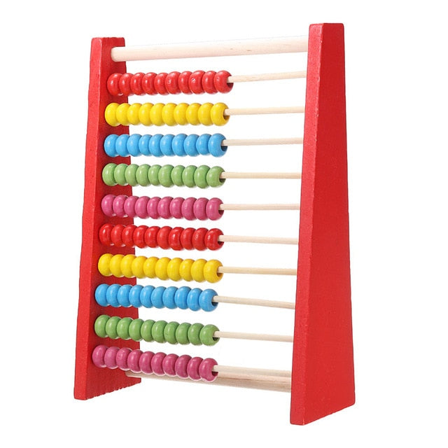 Boulier en bois (petite taille)- 10 rangées (rouge)