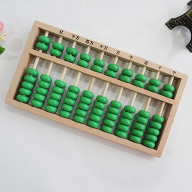 Boulier chinois en bois de 10 colonnes - vert