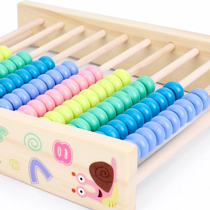Boulier en bois massif couleurs acidulées - petit escargot