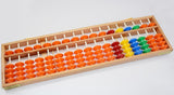 Soroban géant pour salle de classe 17 rangées - billes oranges + multicolores