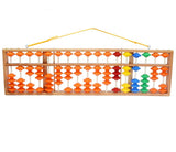 Soroban géant pour salle de classe 17 rangées - billes oranges + multicolores