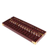 Boulier chinois en bois -  15 rangées - bordeaux