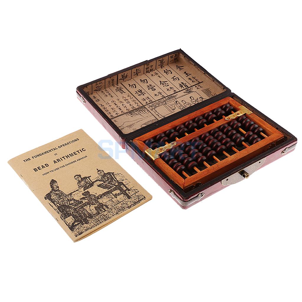 Boulier chinois vintage 9 rangées coffret