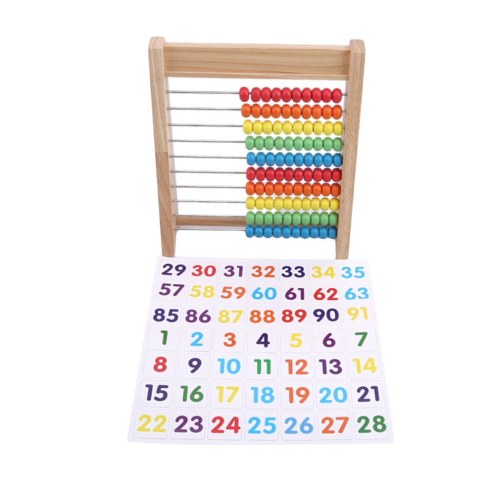 Boulier en bois avec cartes de calcul